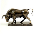 Antique Bronze Brass Bull Sculpture